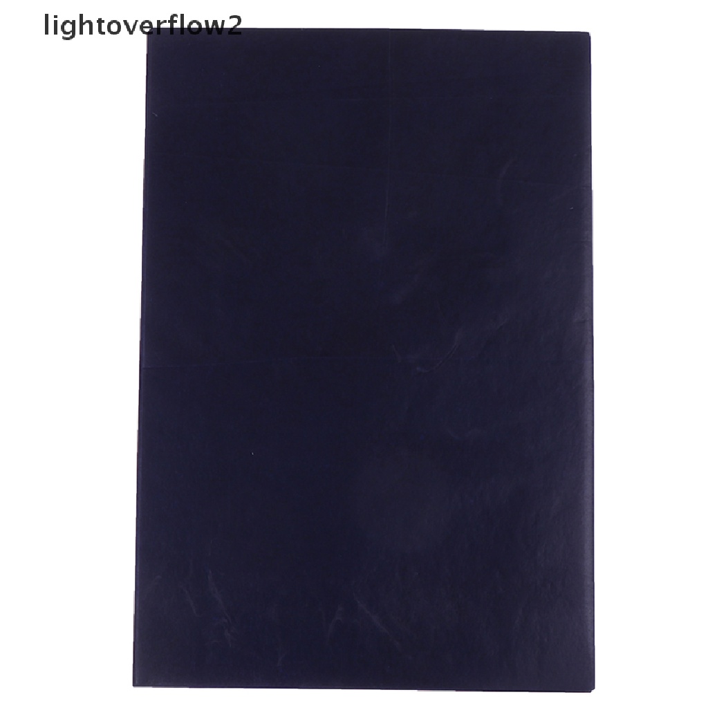 (lightoverflow2) 100 Lembar Kertas Karbon Biru Tua Ukuran A5 Untuk Transfer Hectograph Repro