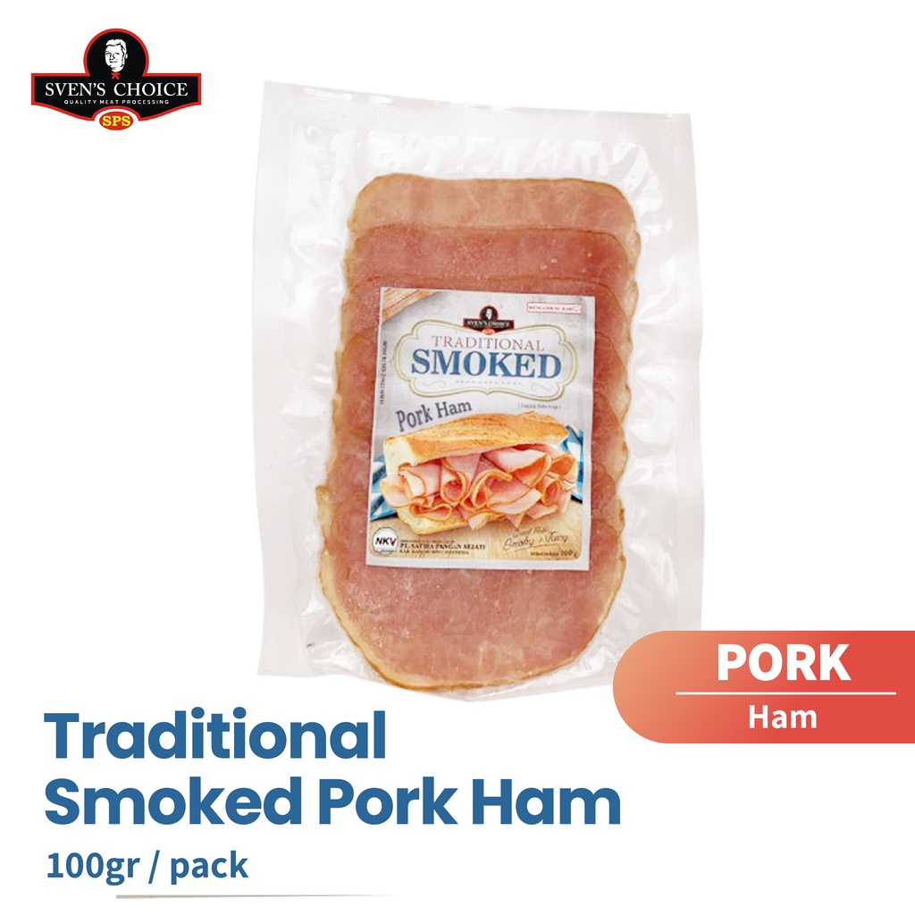 

Ham Babi Sven's Choice Traditional Smoked Pork Ham 100g bali premium sven