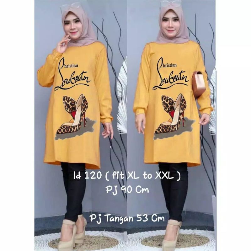 Tunik Jumbo Sepatu ( LD 120 cm ,P 90 cm)