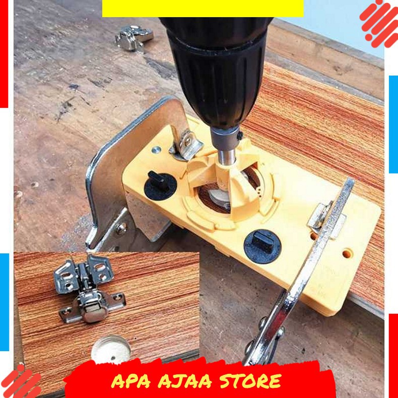 Hot Promo ! Xcan Alat Bantu Bor Hinge Jig Drill Guide Positioner 35mm - WX013