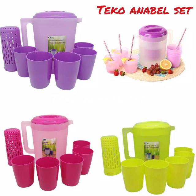 Teko family/teko annabel set/gelas cantik