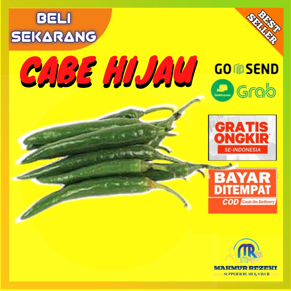 

CABE HIJAU BESAR 500 GRAM SAYUR SAYURAN SEGAR FRESH CABAI HIJAU CABE HIJAU BESAR 500gr