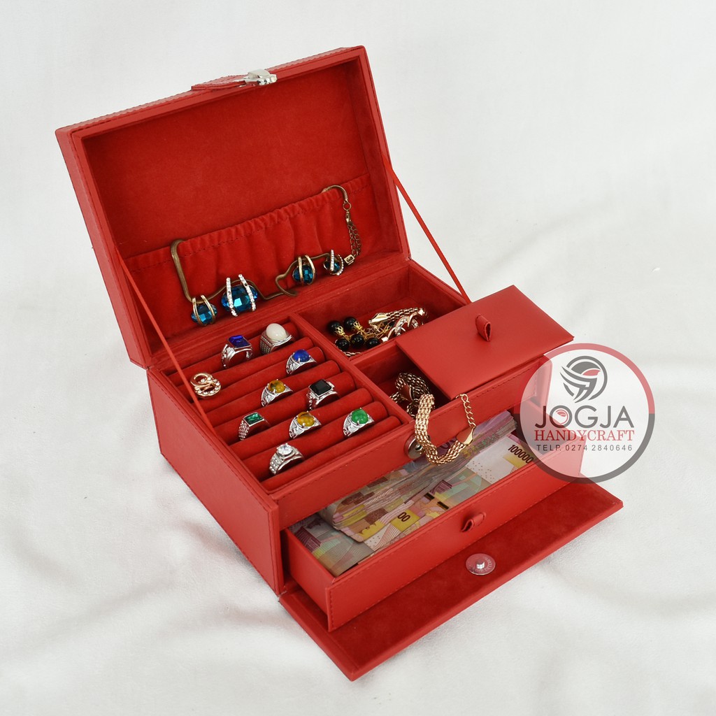 NEW!! Jewelry Box | Kotak Tempat Perhiasan &amp; Accesories Red