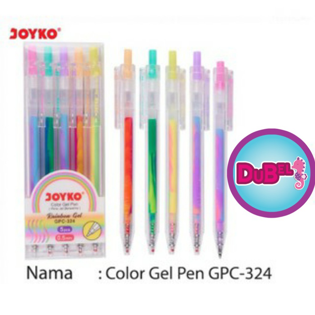 

Ballpen Gell Rainbow GPC-324 / Pulpen Gel Pelangi Isi 5