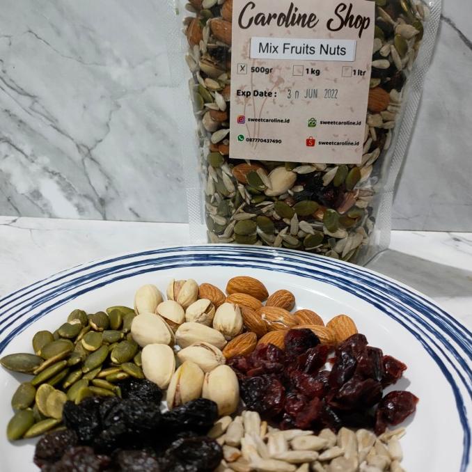 

500gram Mix Fruits Nuts /Trail Mix Caroline Shop