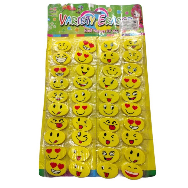 

40pc Penghapus smile / penghapus lucu