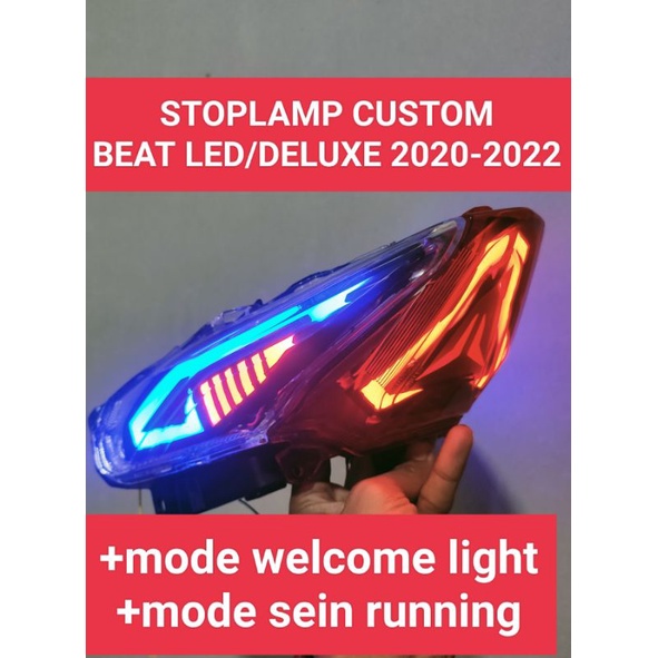 stoplamp beat deluxe custom/beat street LED 2020-2023 SOKET PNP tinggal colok