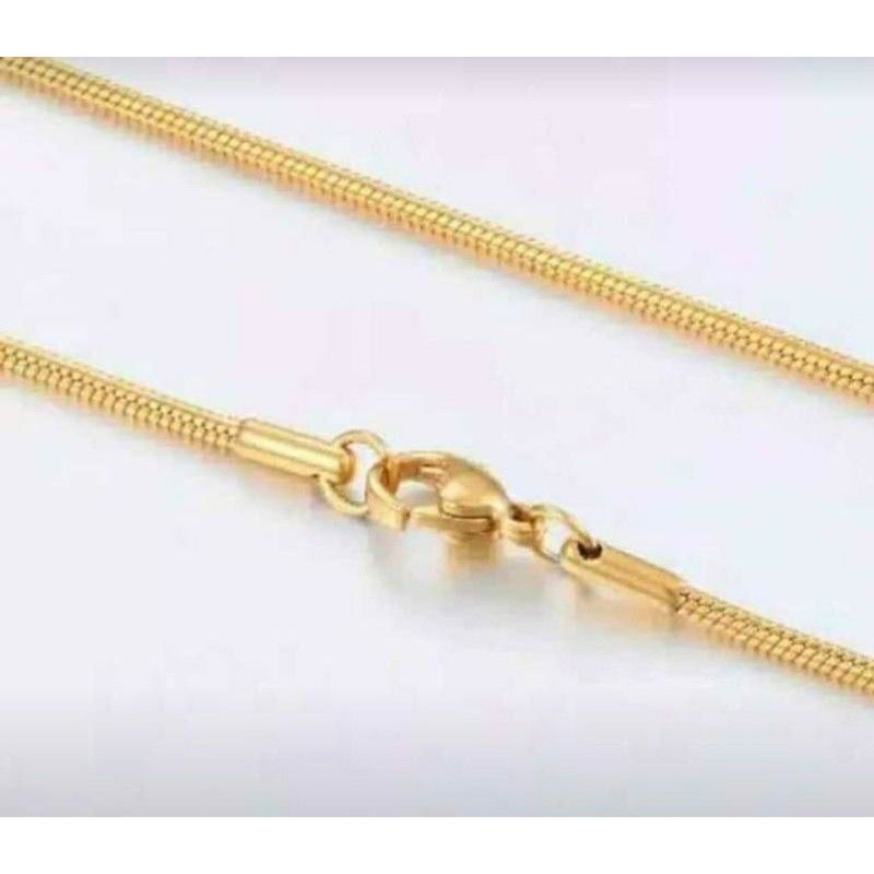 Kalung titanium gold pria &amp; wanita tanium gold