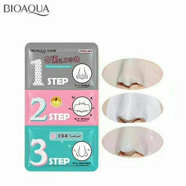 Jual Bioaqua 3 Langkah Masker Hidung Pembersih Komedo Bioaqua 3 Step In 1 Remove Black Head