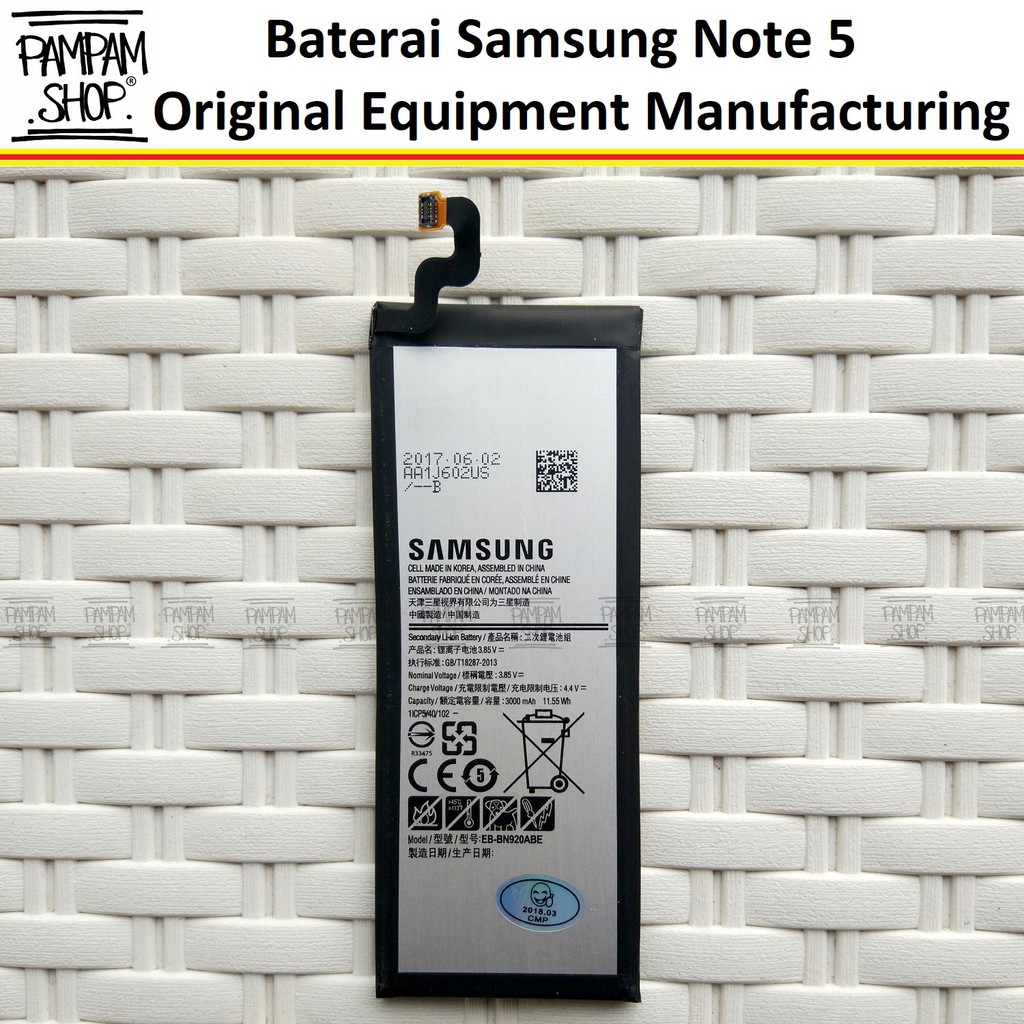 Baterai Handphone Samsung Galaxy Note 5 N9200 N9208 N920 Original OEM SEIN | Batre, Battery, Batrai