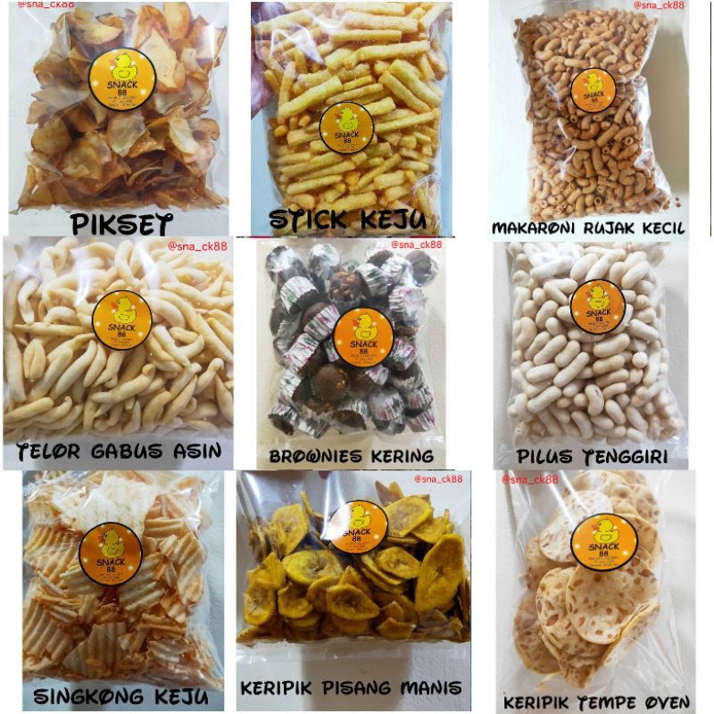 

Snack cemilan makanan ringan keripik kerupuk