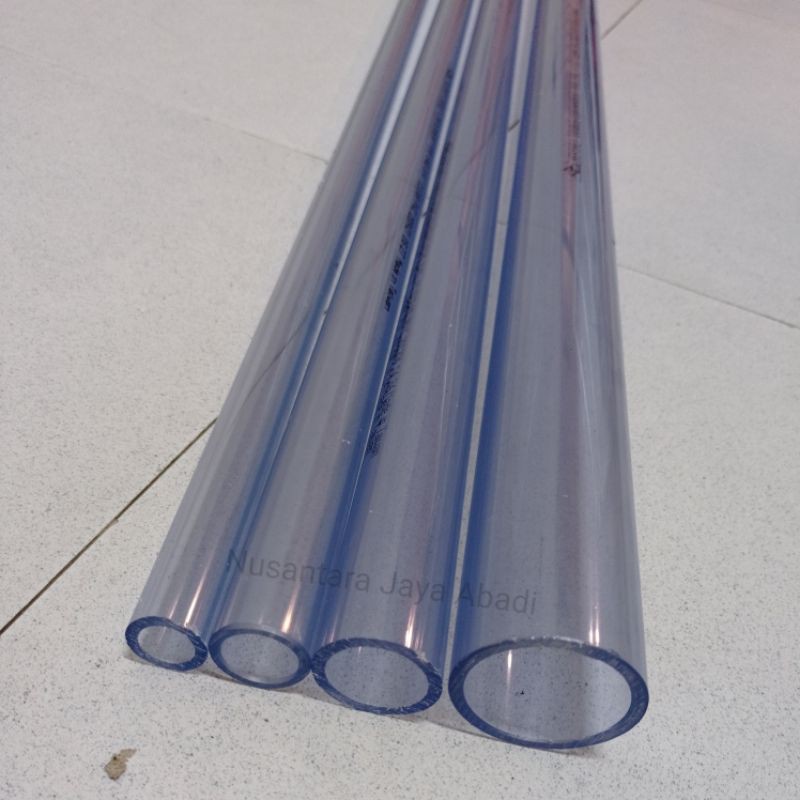 Jual Pipa PVC Transparan Bening Clear Sch 40 4 " inchi Panjang 100 cm