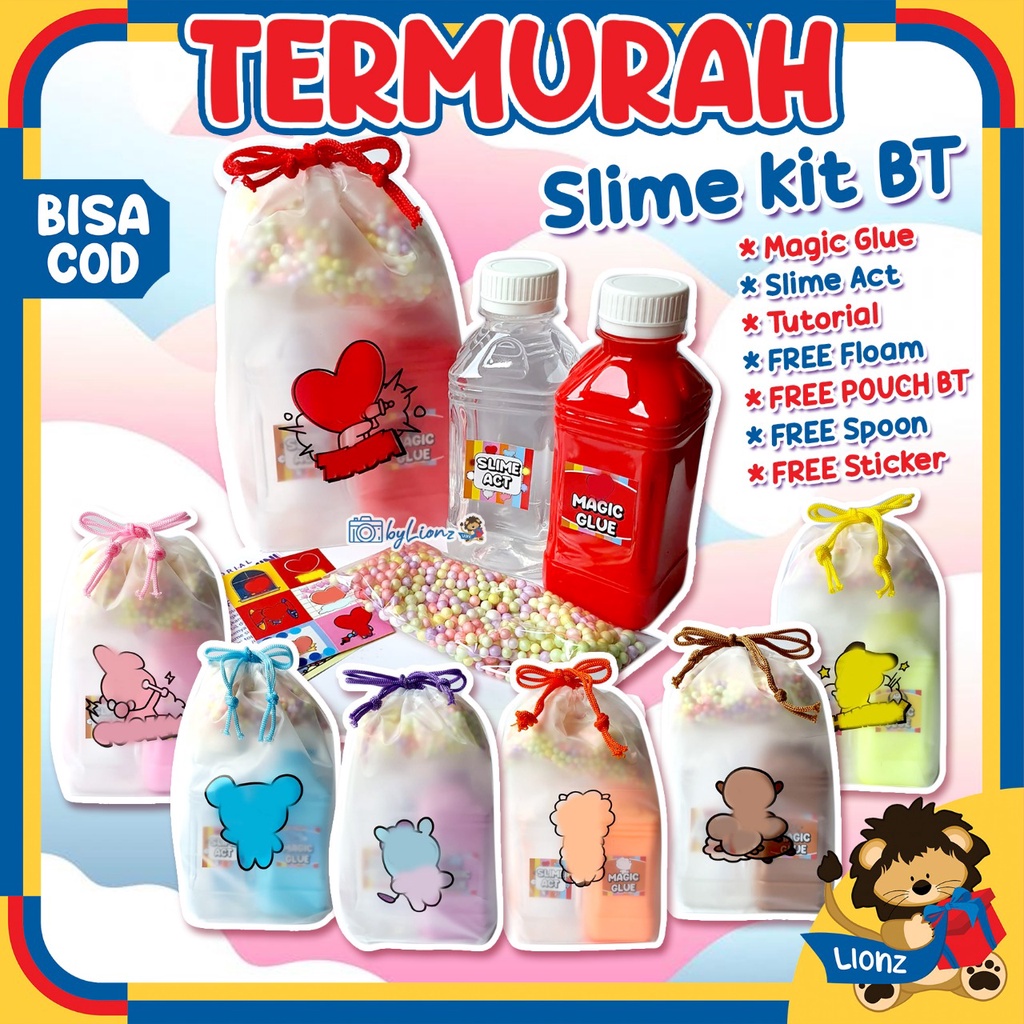 Slime kit bt21 250ml by lionz.idn free pouch