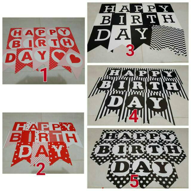 FLAG BANNER HAPPY BIRTHDAY