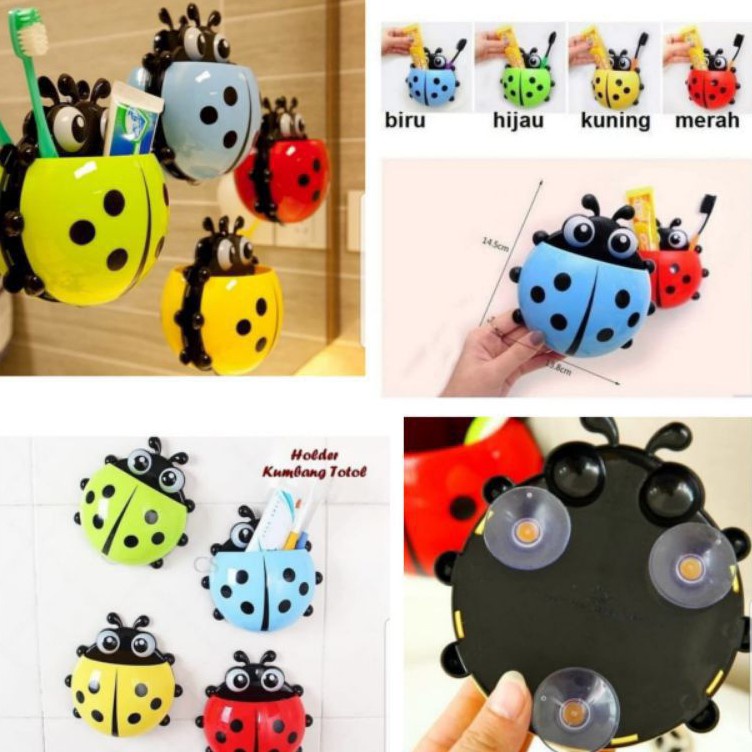 Tempat Sikat Gigi Odol Motif Kumbang Multifungsi/Holder Odol Motif Kumbang