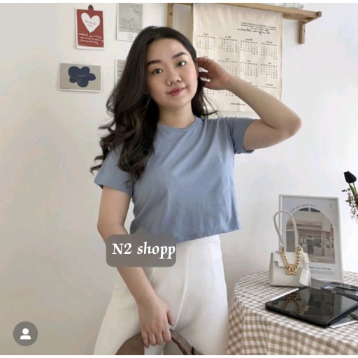 kaos Crop Top Polos Kaos Wanita Crop Tee kaos crop top terbaru kaos wanita terbaru dan kekinian