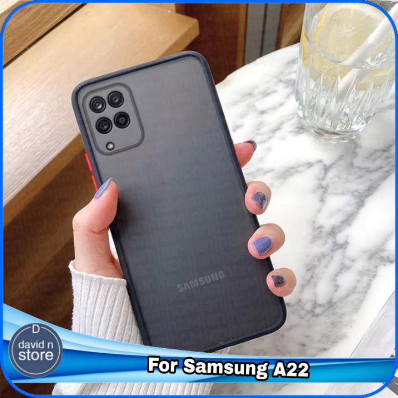 Casing Samsung Galaxy A22 4G A 22 5G Hard Soft Case Luxury Matte Ultra Thin Bumper Slim Back Cover