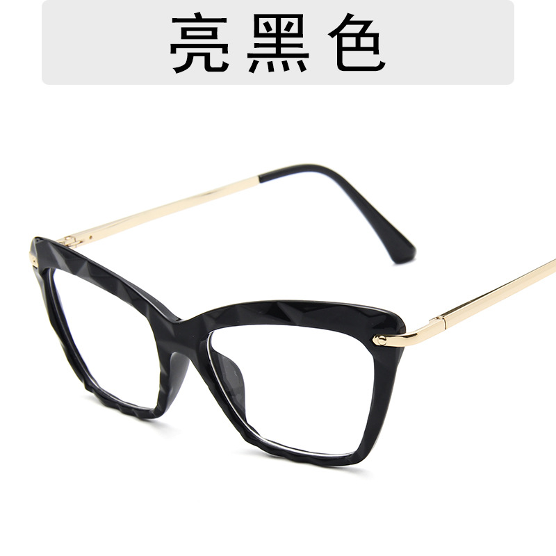 (YUZHU) COD Kacamata Jelly Kacamata Untuk Wanita Retro Cat Eye Black Frame