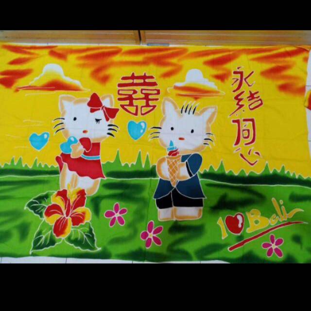 Kain pantai bali hello kitty bahan tebal