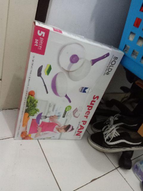 Super Pan Granite Bolde - Purple - Superpan - Asli - Panci  Set