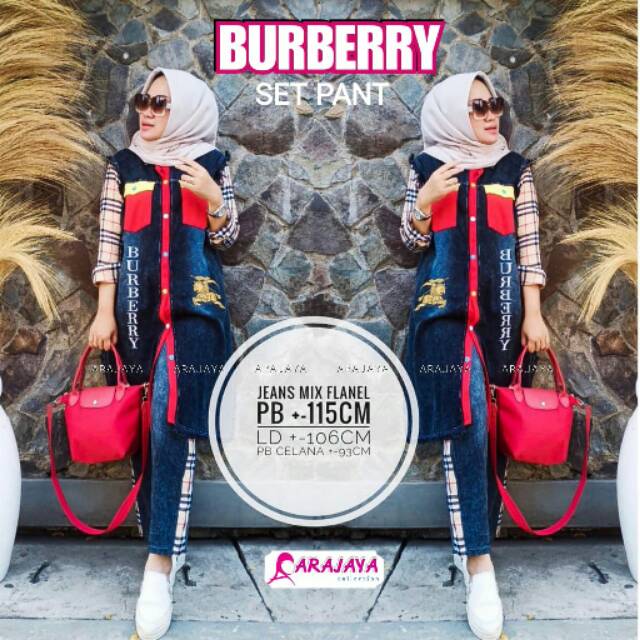 Setelan wanita burberry set bestseller