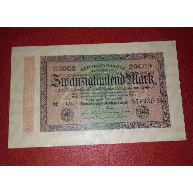 Uang Asing Jerman 20000 Mark
