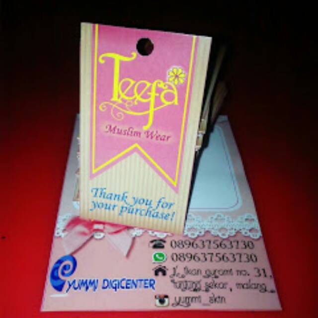 

100pcs Hangtag Pricetag Thankscard 4x7cm