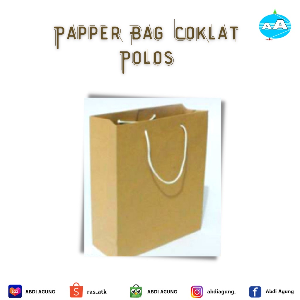 

Papper Bag Coklat Polos Kecil/pack