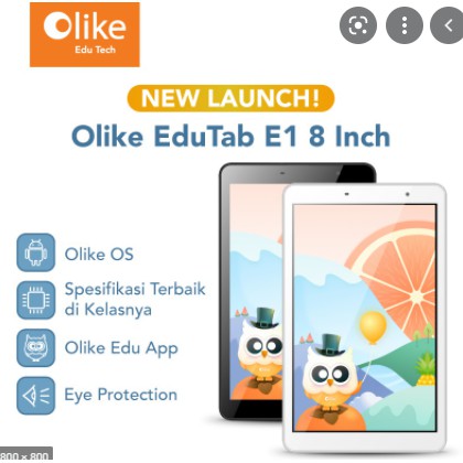 OLIKE EDUTAB E1 8" GARANSI RESMI