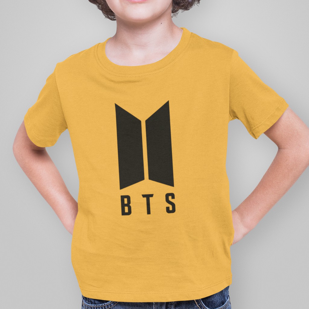 Kaos Anak | Baju Anak | Kaos BTS LOGO | 2 tahun 12 tahun UNISEX | T-shirt Kids