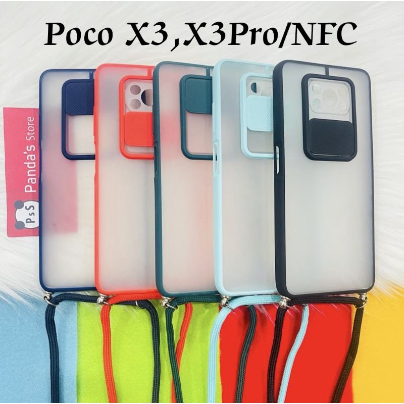 Poco X3, X3 Pro, X3 NFC Softcase dove sliding camera + Tali Laynard [Premium]