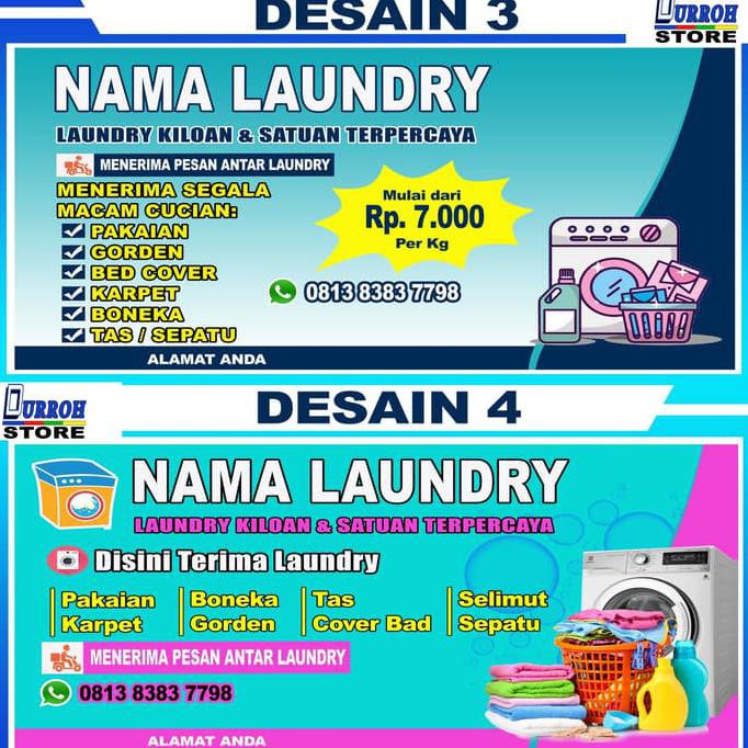 Desain Spanduk Laundry  Keren Terbaru gambar spanduk 