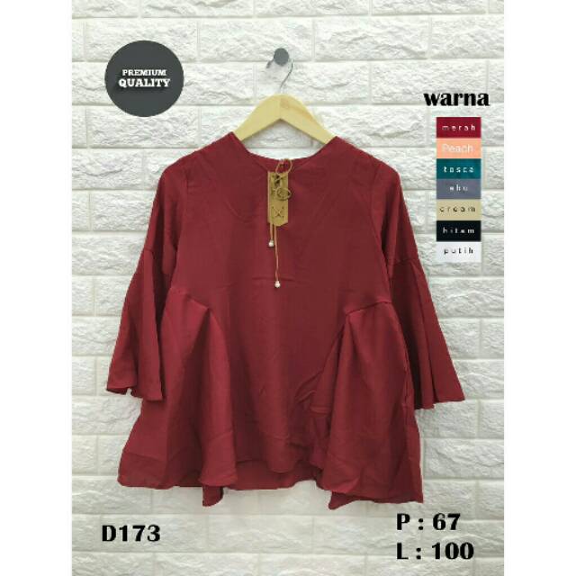 Atasan merah maroon