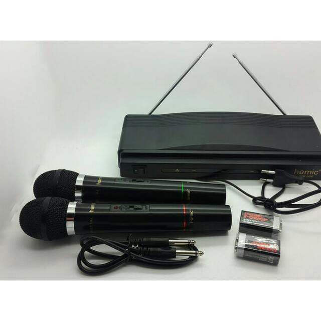 Mic Wireless Double Microphone/Mic Tanpa Kabel/Microphone Wireless
