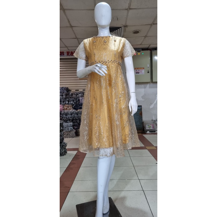 By GoldenStore - DRESS NATAL DRESS PESTA DRESS WANITA DRESS LENGAN PENDEK DRESS PERNIKAHAN DRESS KEBAYA OUT FIT WANITA