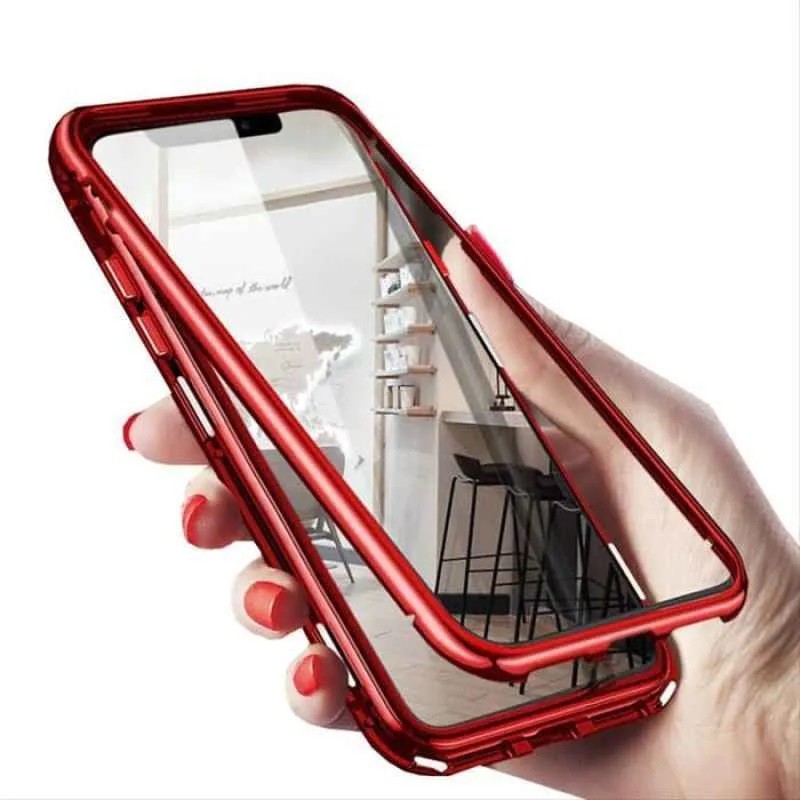 Premium 2in1 Case Magnetic Glass Transparant For Type Samsung A10s/A20s/A21s/A30s/A50s/A50/J4+/J6+