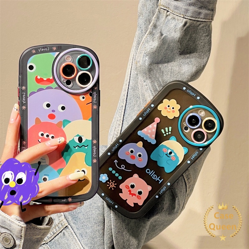 Soft Case TPU Motif Graffiti Monster Kecil Untuk Samsung A12 A03 A52 A13 M32 A02s A53 5G A51 A50 A22 A31 A32 A33 A50s A03s A20s M22 A30s M22