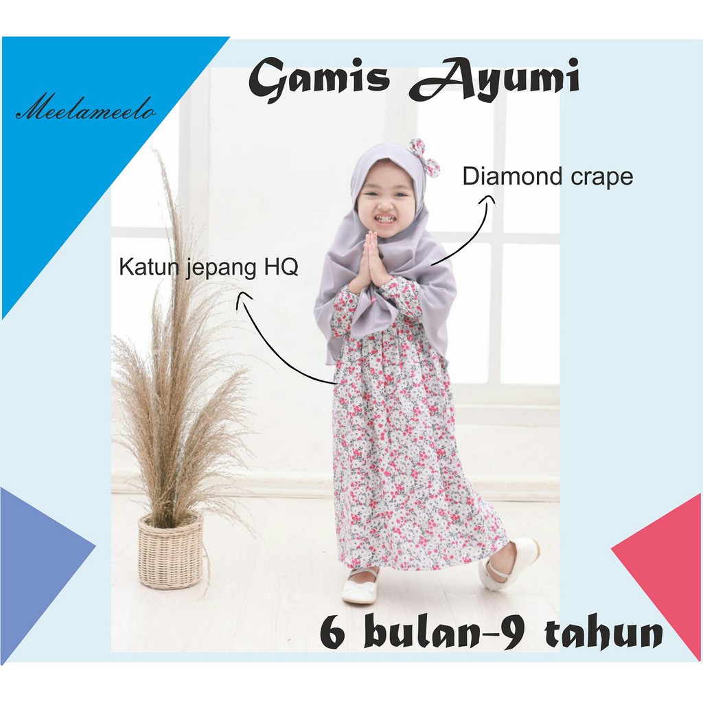 Baju gamis anak/baju bayi perempuan/gamis anak/gamis ayseha