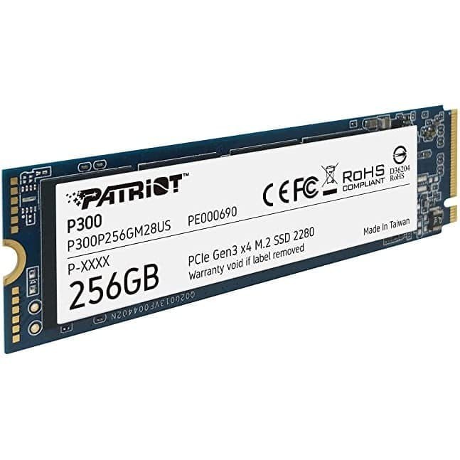 SSD PATRIOT P300 M2 2280 256GB PCIe Gen3 x4 NVMe 1.3 SSD GARANSI RESMI