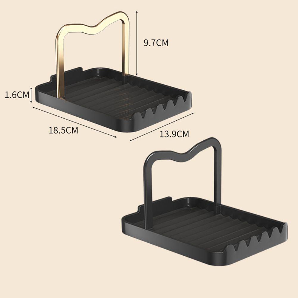 [Elegan] Sendok Istirahat Masak Rumah Aluminium Tahan Panas Storage Organizer Rak Peralatan