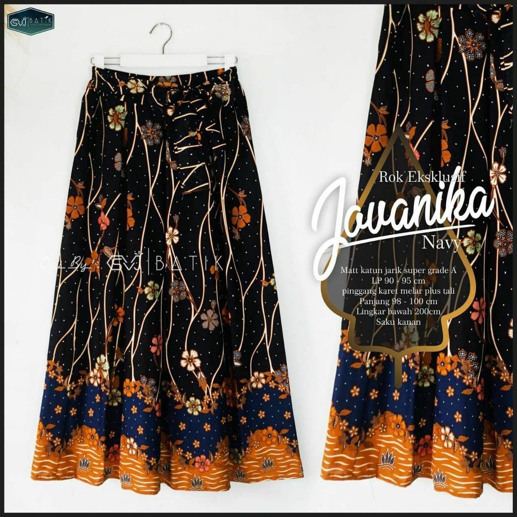 ROK BATIK ORI EXLUSIVE / ROK PAYUNG BATIK / ROK BATIK UNGGUL JAYA / BAWAHAN BATIK WANITA MODERN-Javanika