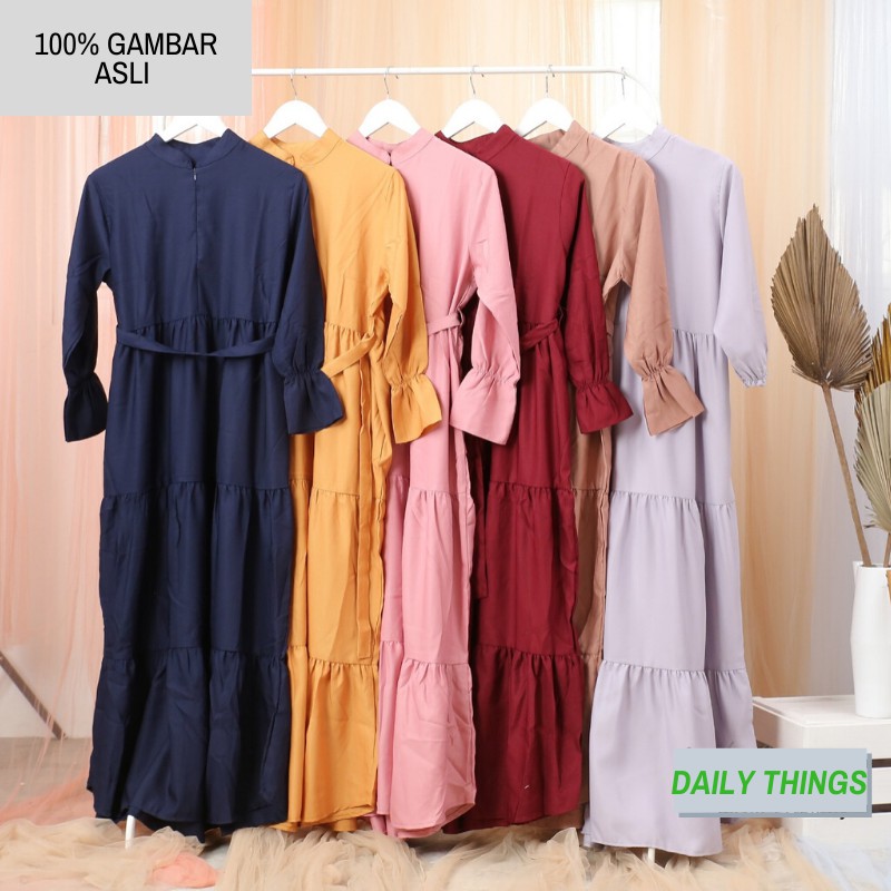 Daily Things Gamis Lebaran Rumbai BUSUI Diani  Fit XL LD 102cm