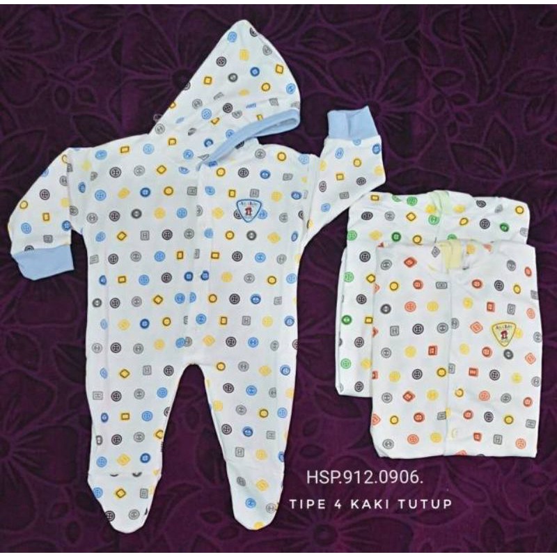 3pcs Jumper bayi kaki terbuka dan tertutup / Jumper bayi newborn katun halus