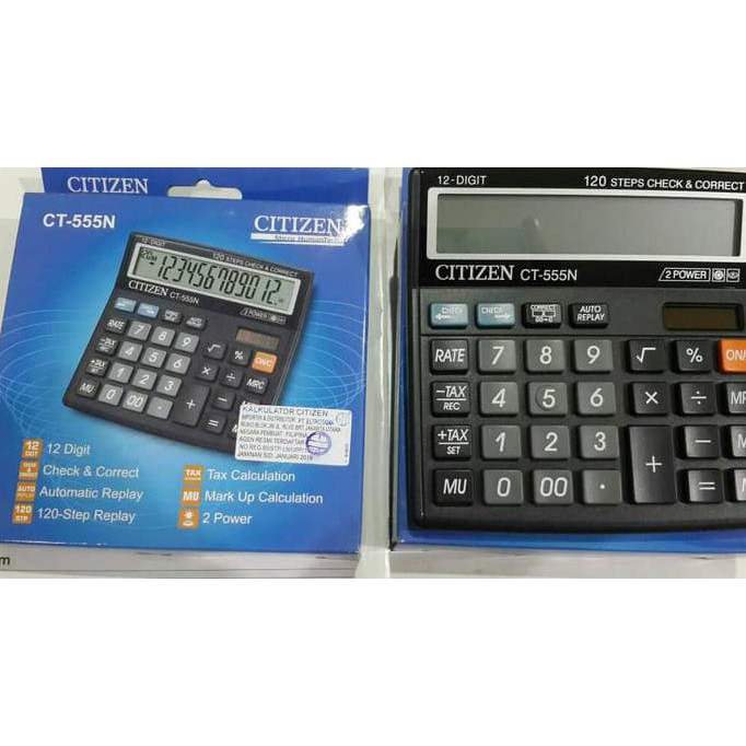 

kalkulator calculator citizen ct555n ct-555n ori original foto asli