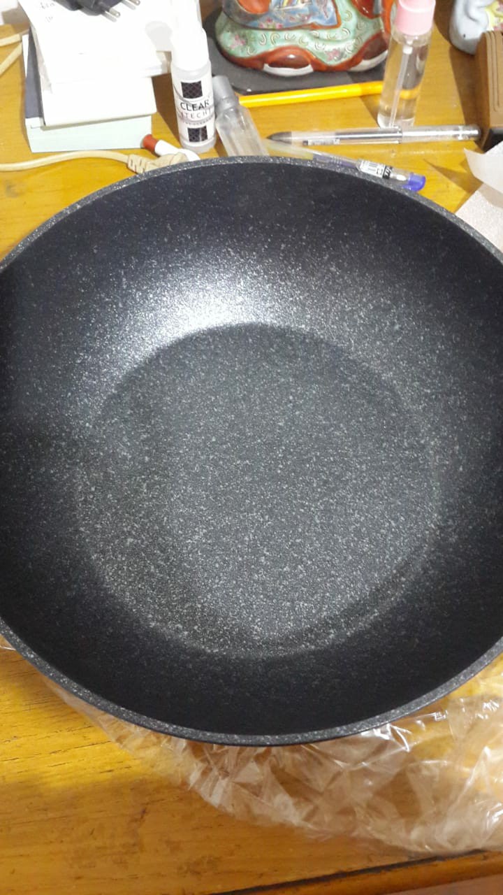 Cypruz Frying Pan Keramik Tanpa Minyak 24cm | Wajan Marble | Penggorengan Anti Lengket | Teplon
