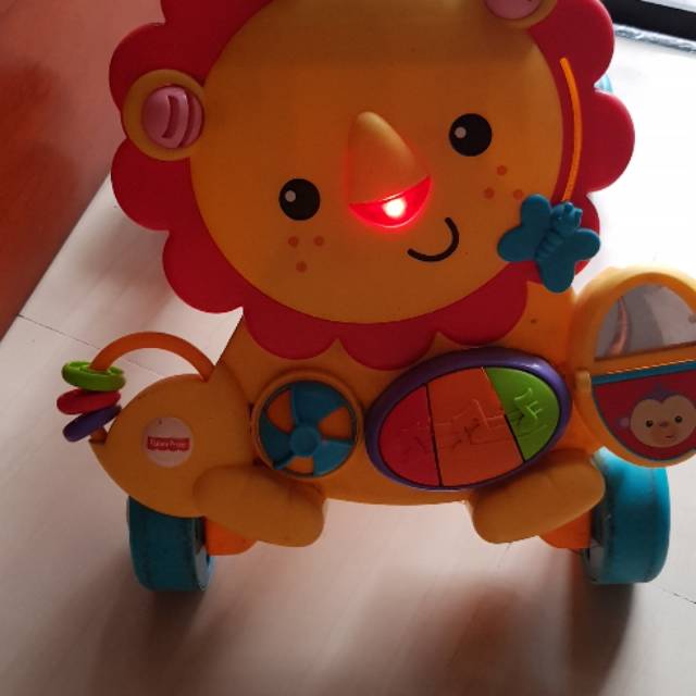 Preloved baby walker fisher price lion with box // dorongan belajar jalan bayi