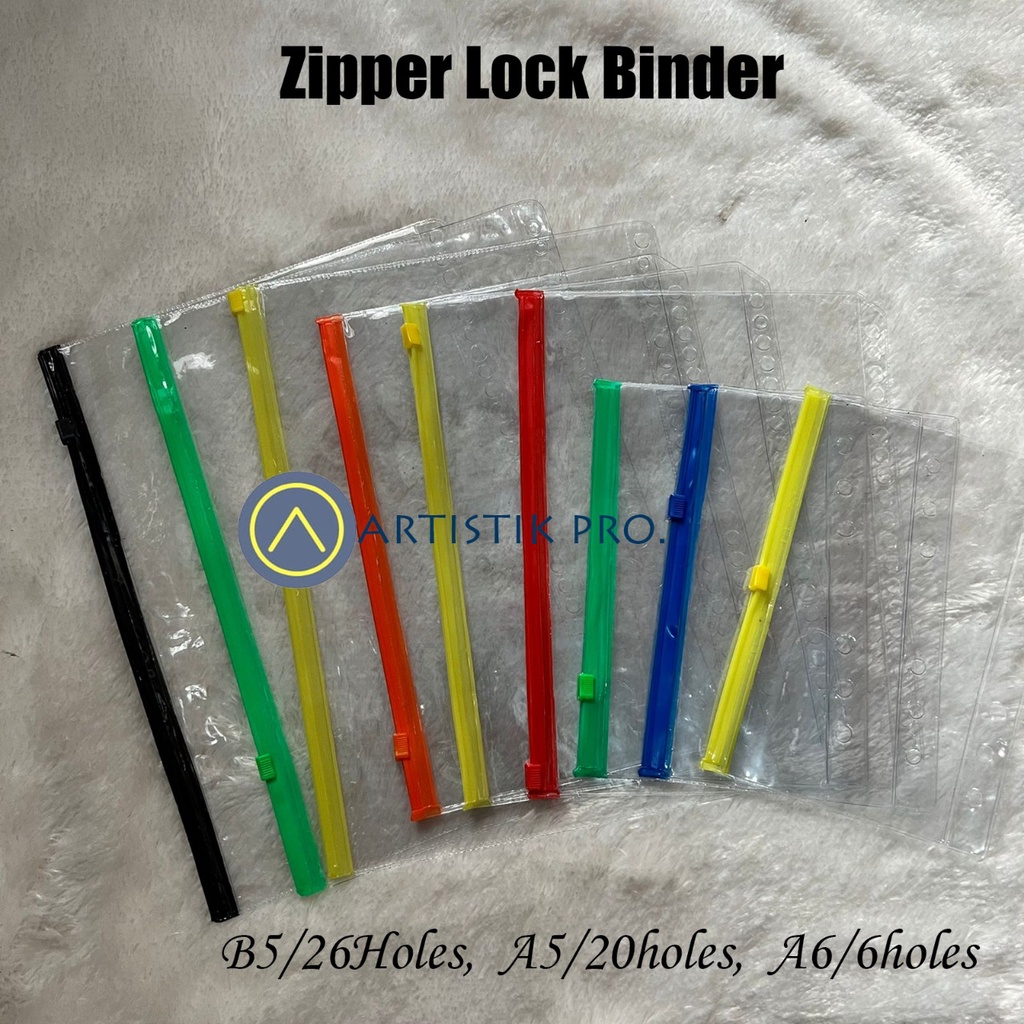 

ZIPPER ZIPLOCKED MULTIHOLES UNTUK BINDER A5, A6, dan B5