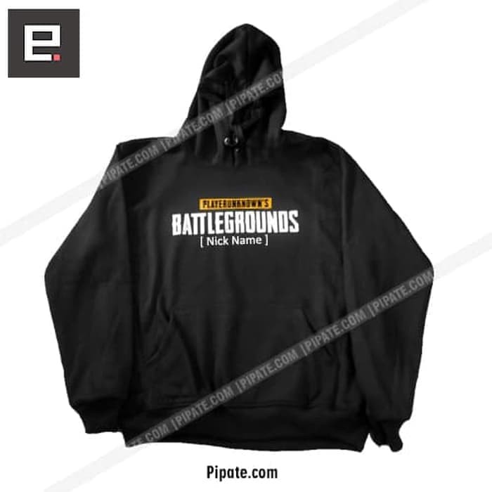 Jaket Hoodie Jumper Sweater Obral Murah PUBG + NiCK NAME NiCKNAME