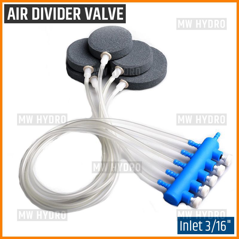 Air Divider Valve 2 Way, Keran Pembagi Udara Aerator Cabang 2