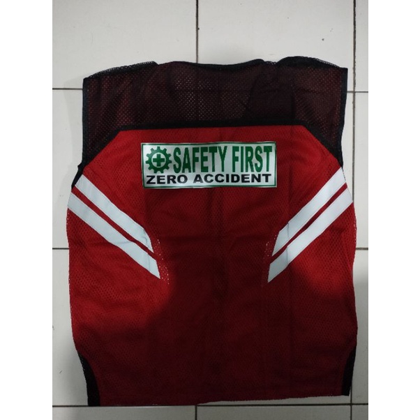 ROMPI SAFETY HSE JARING MERAH FREE LOGO K3 DAN PUNGGUNG TERLARIS